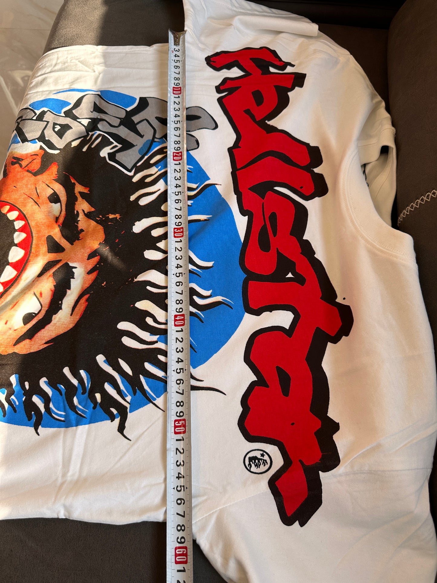 Camiseta oversized com estampa Hellstar - branca