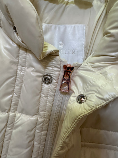 Moncler Glossy Down Jacket – Ivory