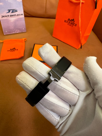 Hermès Collier de Chien Bracelet – Black with Palladium Plated Hardware