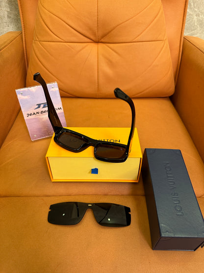 Louis Vuitton 1.1 Millionaires Sunglasses – Black Frame with Gold Monogram Lens