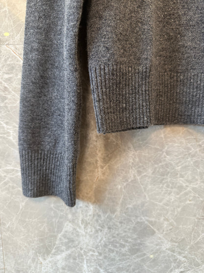 Camisola de Caxemira com Botões Miu Miu em Cinzento Carvão