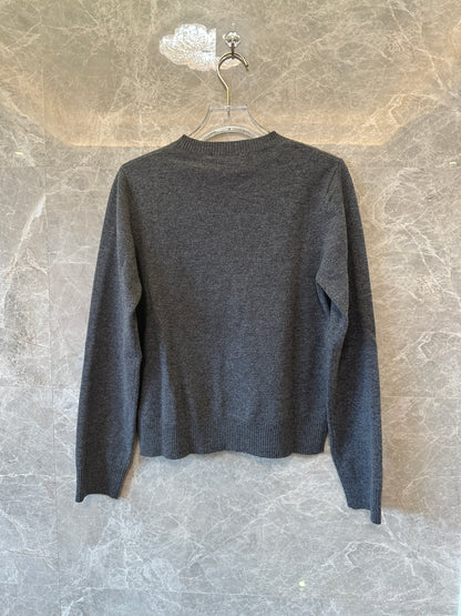 Camisola de Caxemira com Botões Miu Miu em Cinzento Carvão