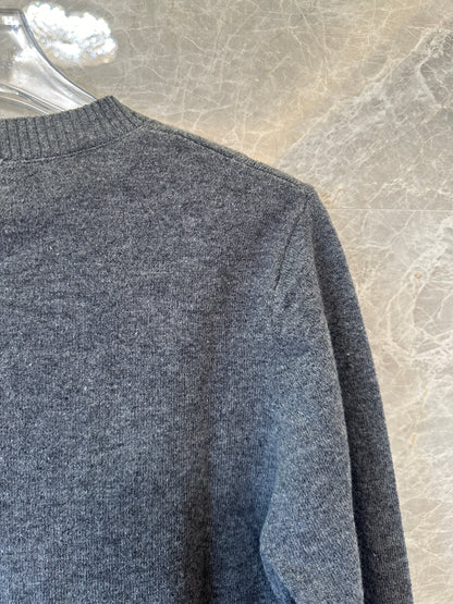 Camisola de Caxemira com Botões Miu Miu em Cinzento Carvão