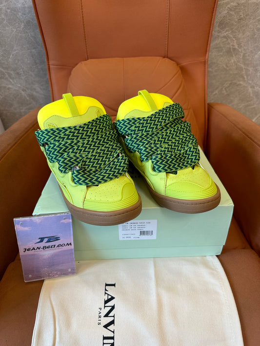 Sapatilhas Lanvin Curb FM-SKRK00-NASH-A20 em Amarelo Neon e Verde