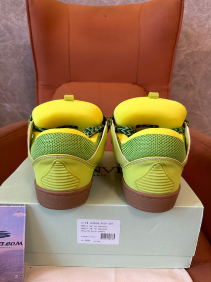 Lanvin Curb Sneakers FM-SKRK00-NASH-A20 in Neon Yellow and Green
