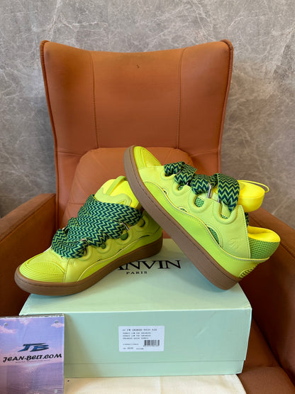 Lanvin Curb Sneakers FM-SKRK00-NASH-A20 in Neon Yellow and Green