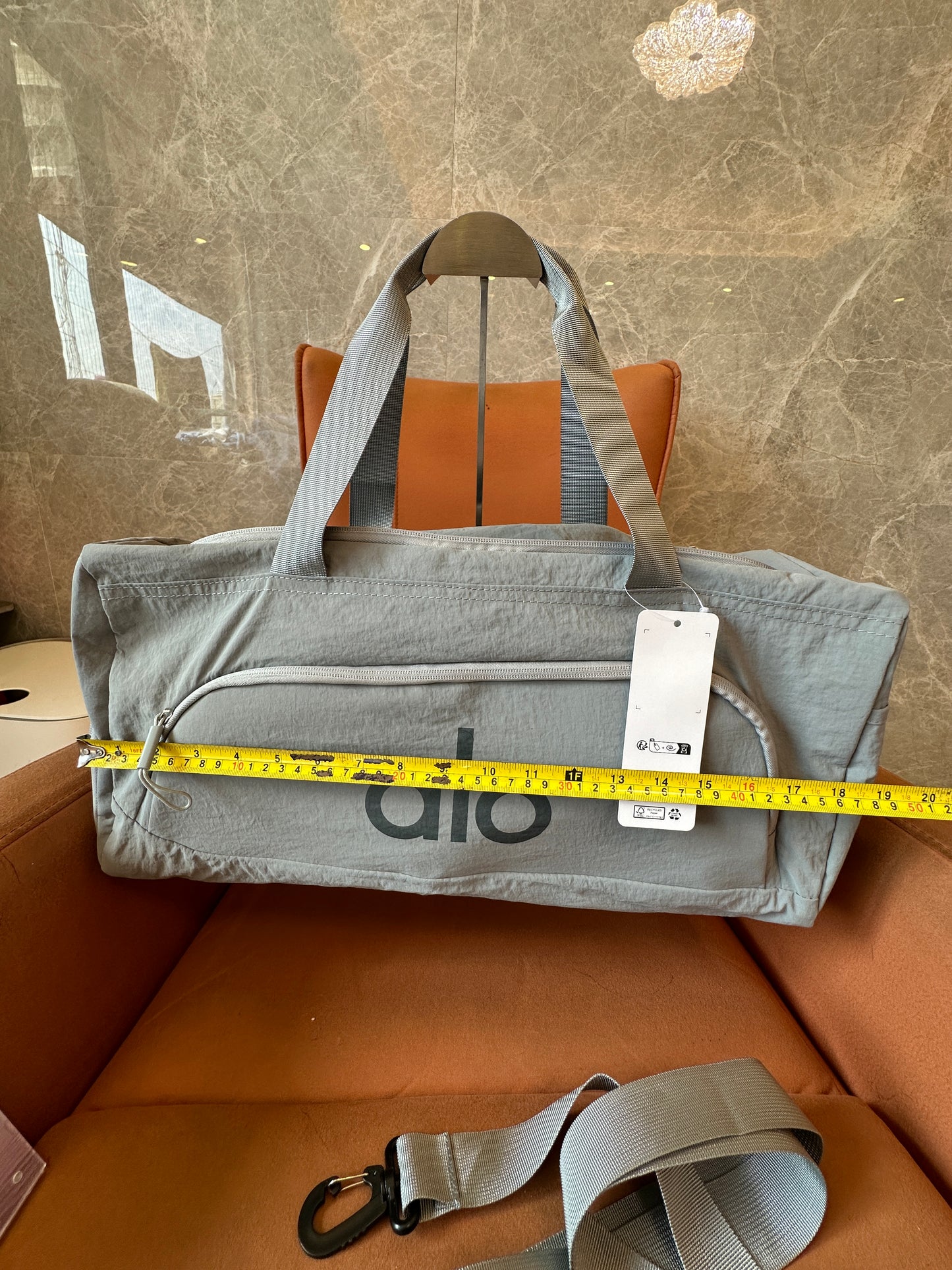 Alo Yoga Gray Large Duffle Bag