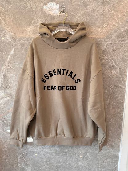 Moletom oversized Fear of God Essentials em tom taupe