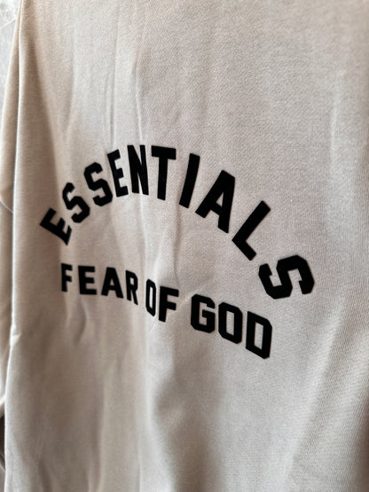 Moletom oversized Fear of God Essentials em tom taupe