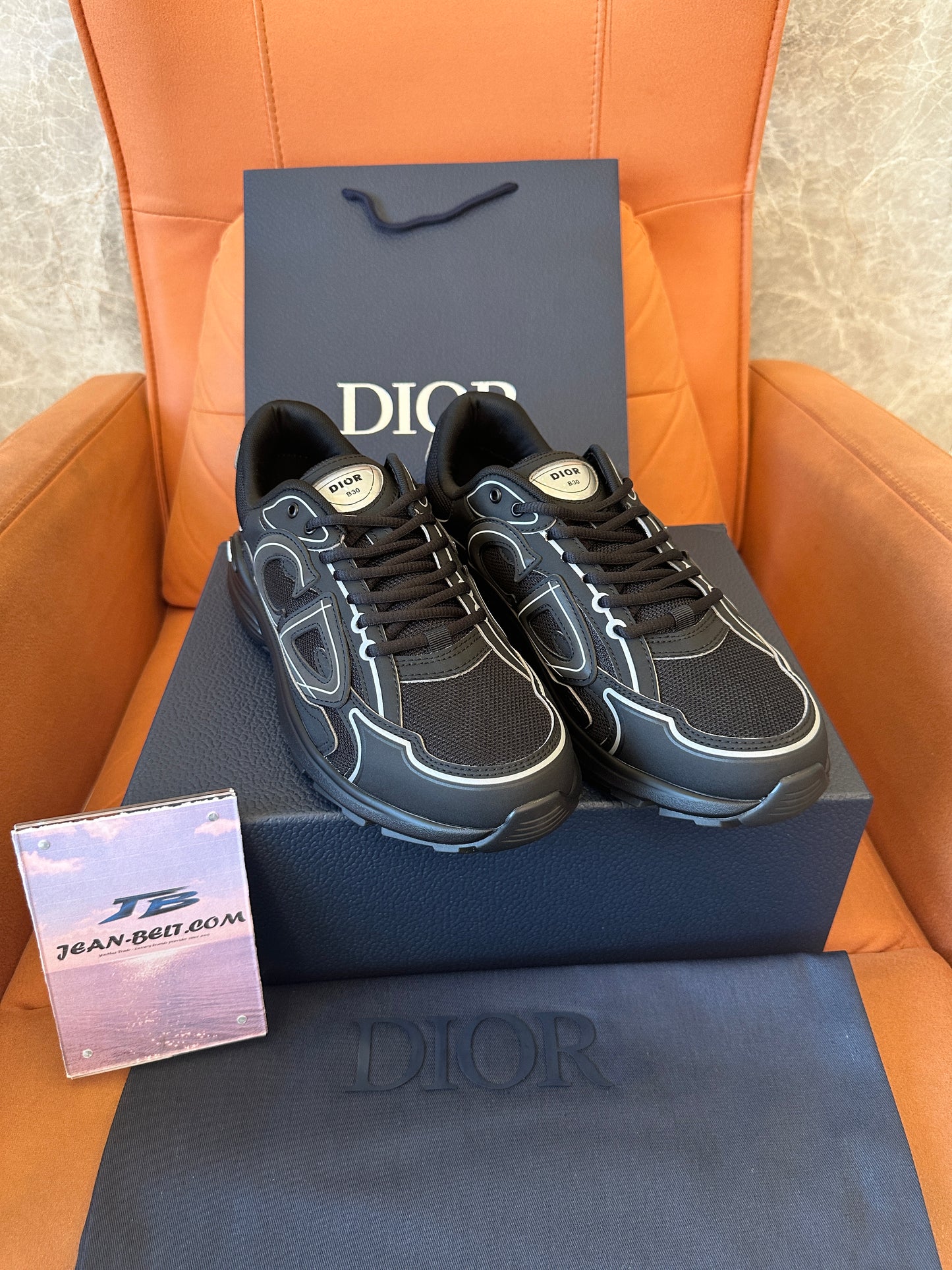 Dior B30 Low-Top Sneakers– Black Mesh & Technical Fabric
