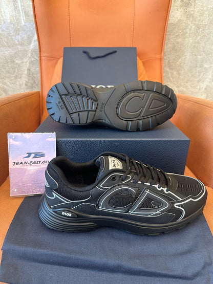Dior B30 Low-Top Sneakers– Black Mesh & Technical Fabric