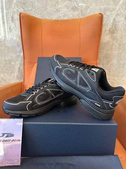 Dior B30 Low-Top Sneakers– Black Mesh & Technical Fabric