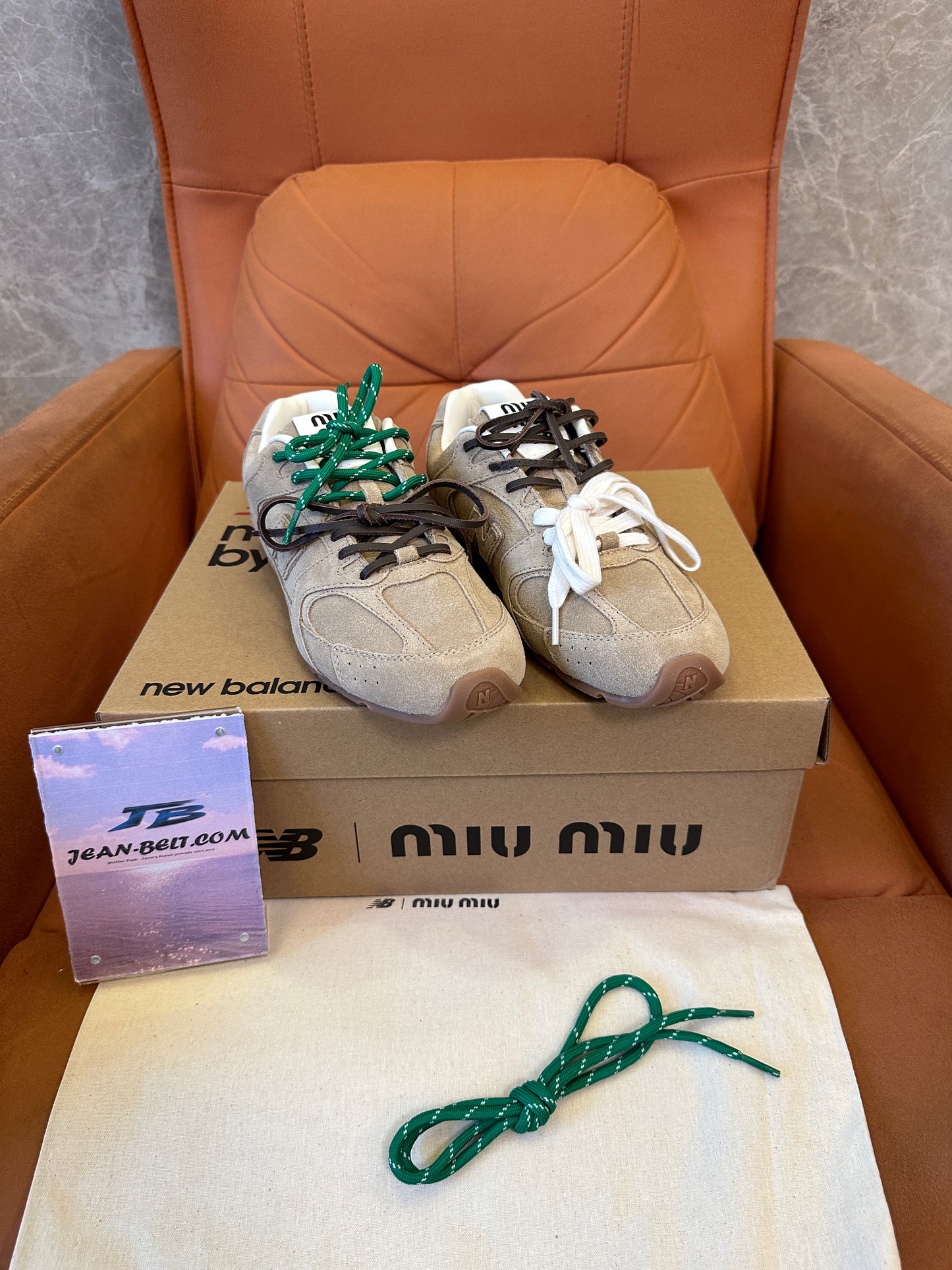 Miu Miu x New Balance 574 Collaboration Sneakers