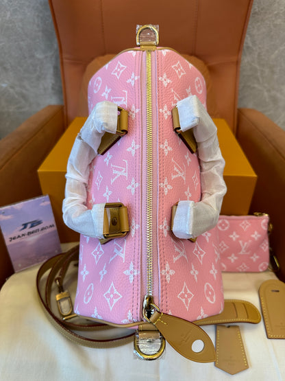 Louis Vuitton Speedy 30 Pink Monogram Bag Set