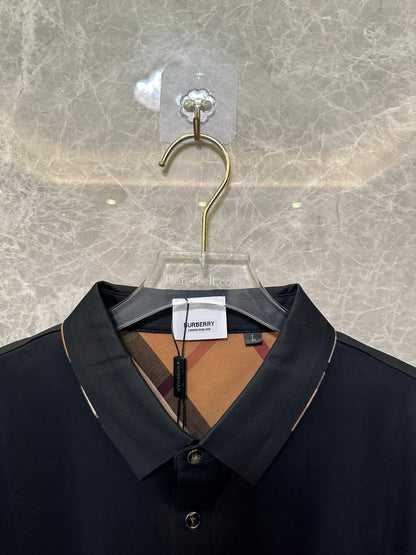 Burberry Men’s Black Short-Sleeve Polo Shirt