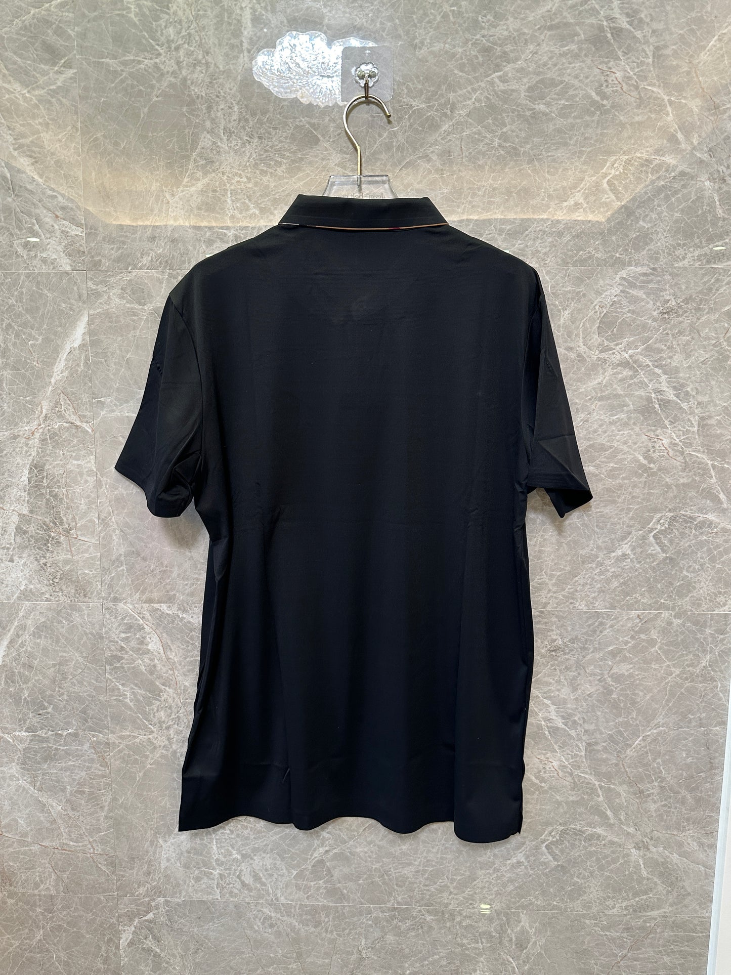 Burberry Men’s Black Short-Sleeve Polo Shirt