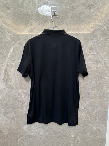 Burberry Men’s Black Short-Sleeve Polo Shirt