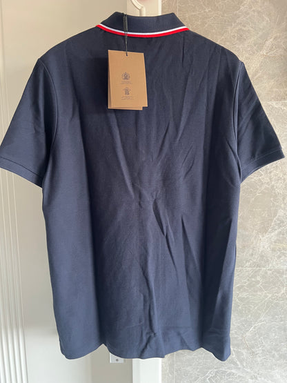 Burberry Polo Shirt with Embroidered Logo -Black