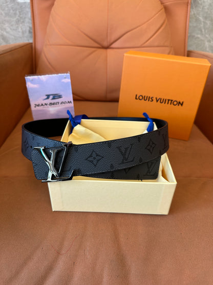 Louis Vuitton Monogram Belt with Black LV Buckle
