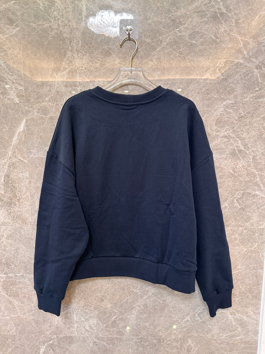 Celine paris Logo Sweatshirt - Navy Blue