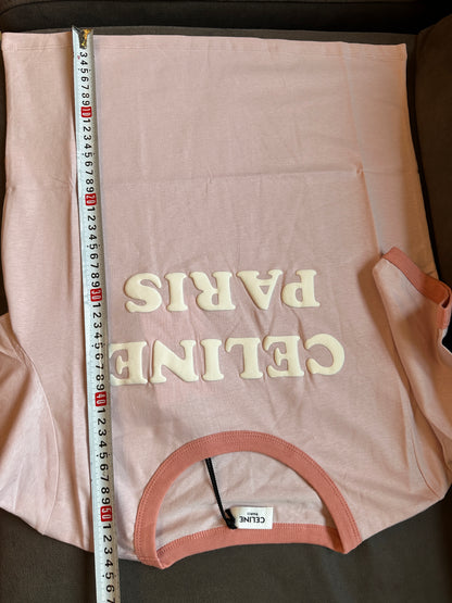 T-shirt Celine Paris de Inspiração Vintage - Cor-de-rosa