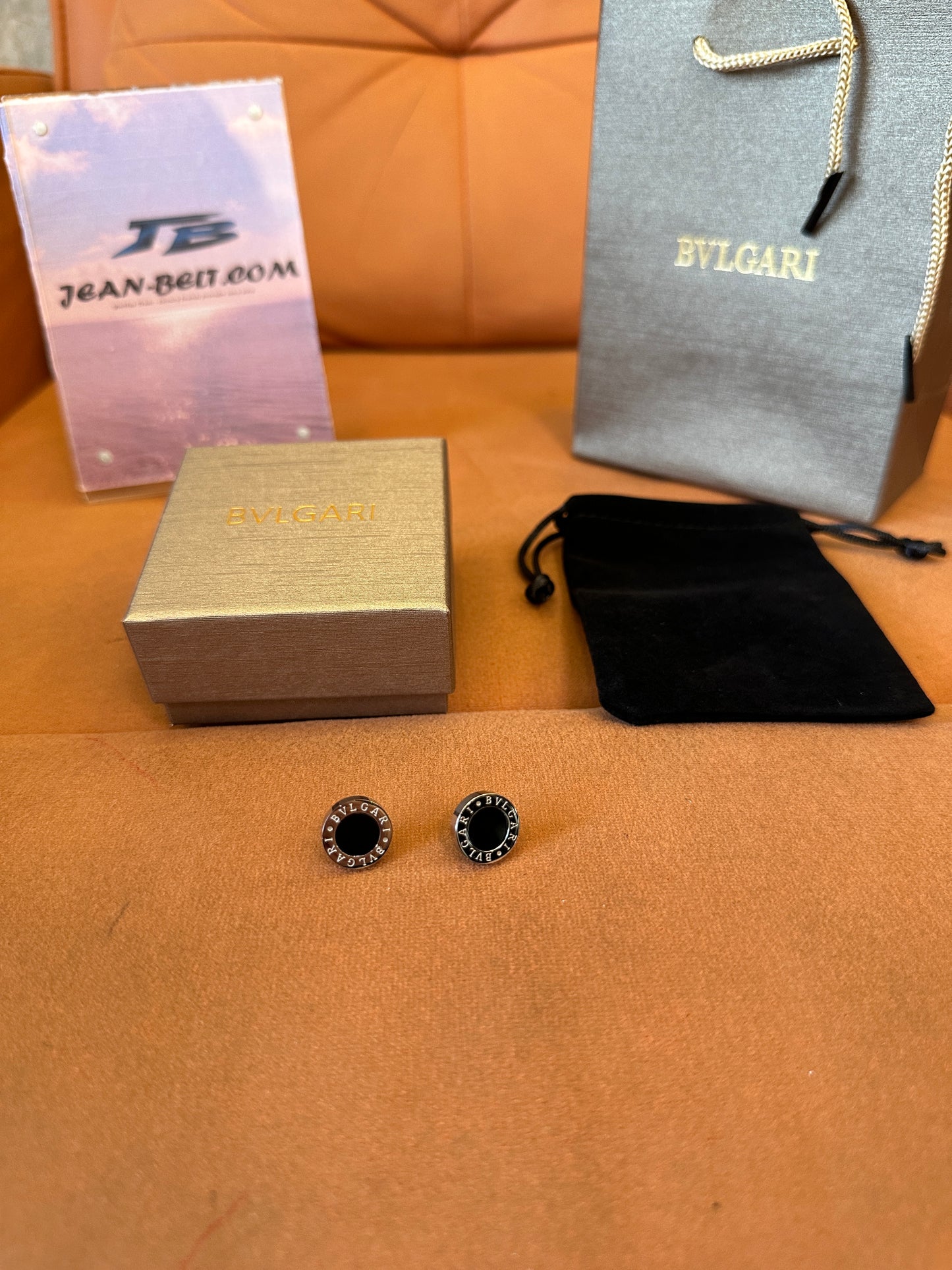 Bvlgari B.Zero1 Onyx Stud Earrings – 18K White Gold