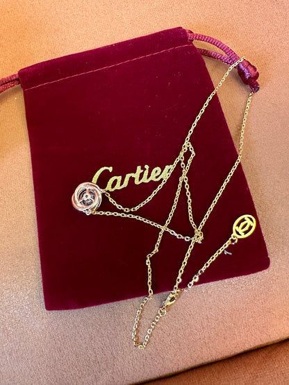 Cartier Diamond Pendant Necklace in Yellow Gold