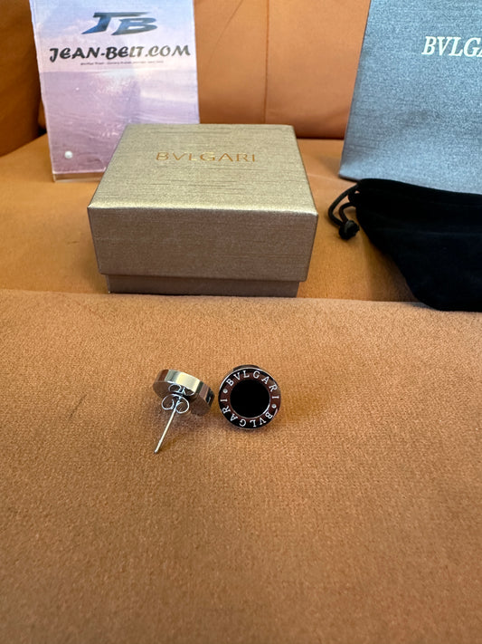 Bvlgari B.Zero1 Onyx Stud Earrings – 18K White Gold