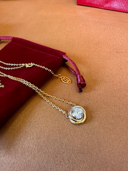 Cartier Diamond Pendant Necklace in Yellow Gold