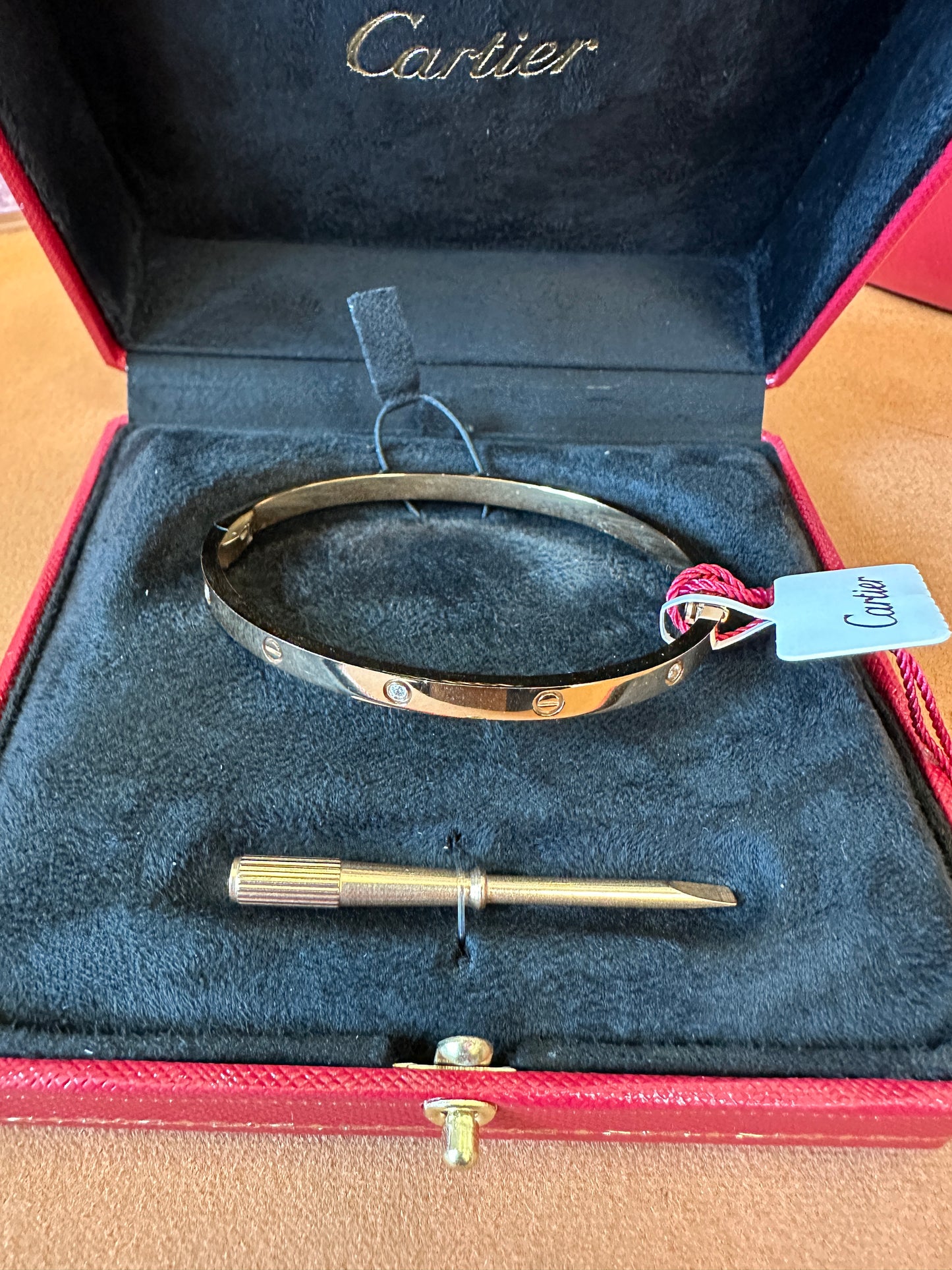 Cartier LOVE Bracelet – 18K Yellow Gold with 4 Diamonds (0.18ct)