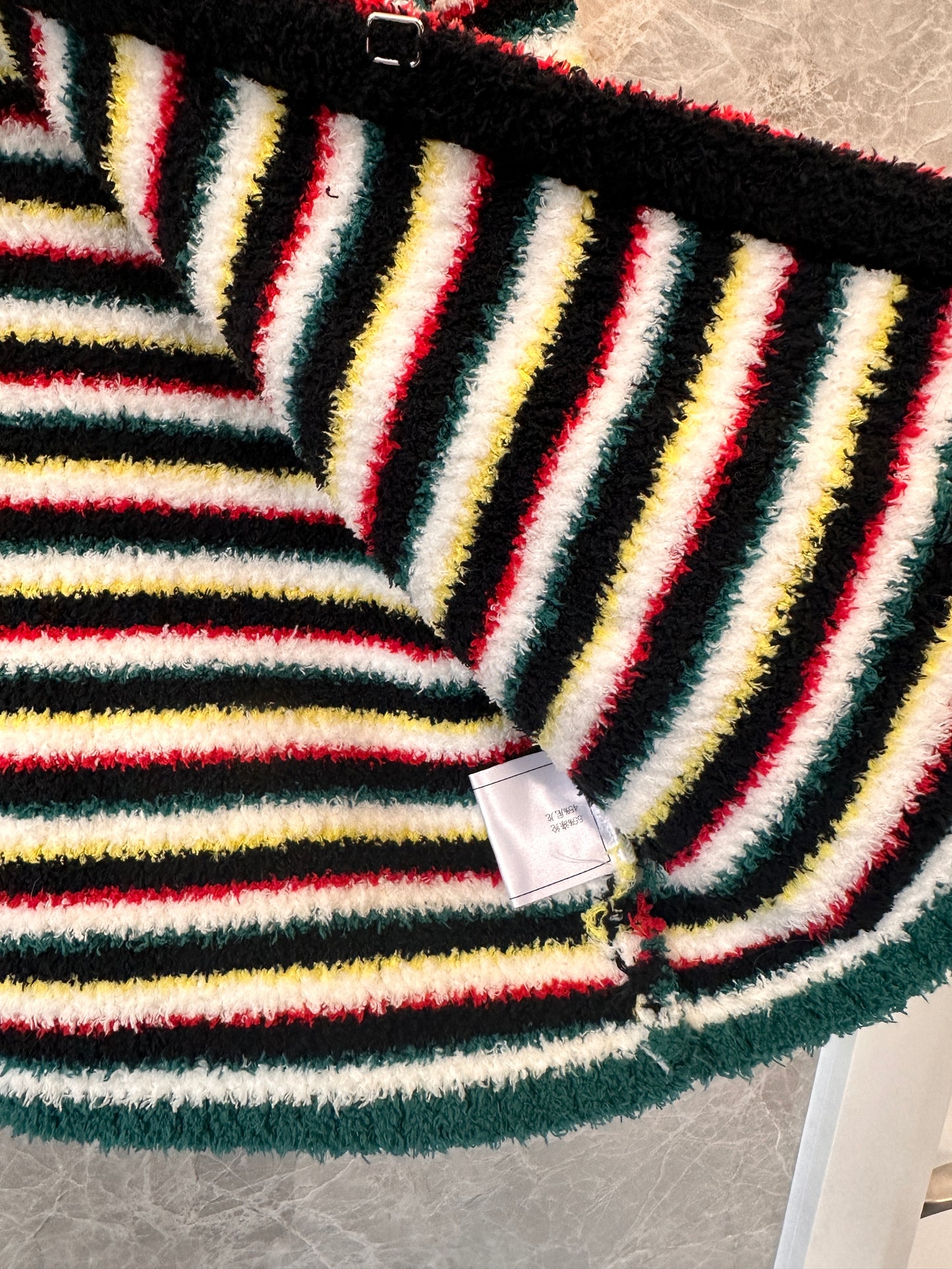 Chanel Striped Knit Cardigan with Button Details