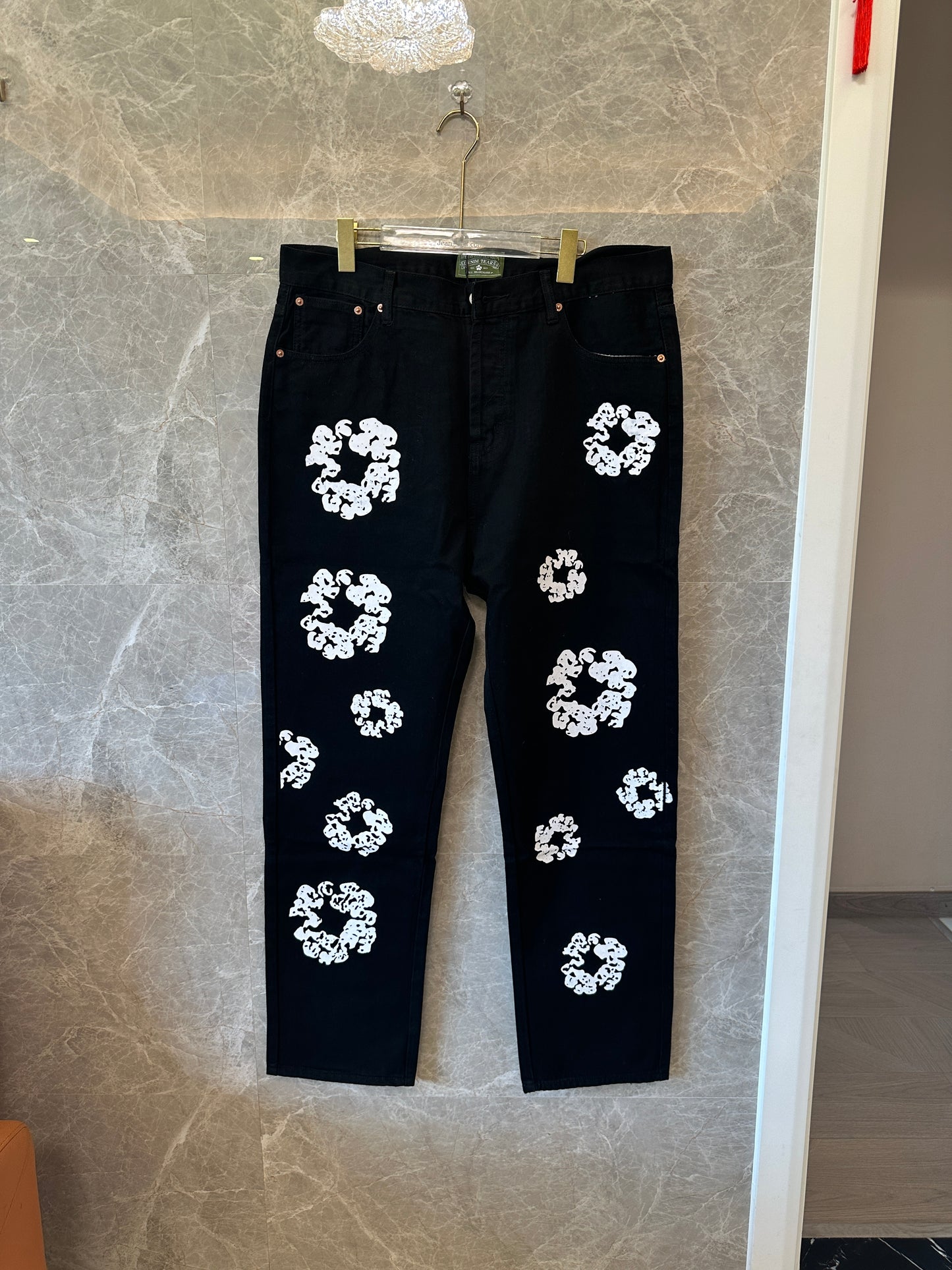 Denim Tears x Levi’s Cotton Wreath Calças de Ganga Pretas