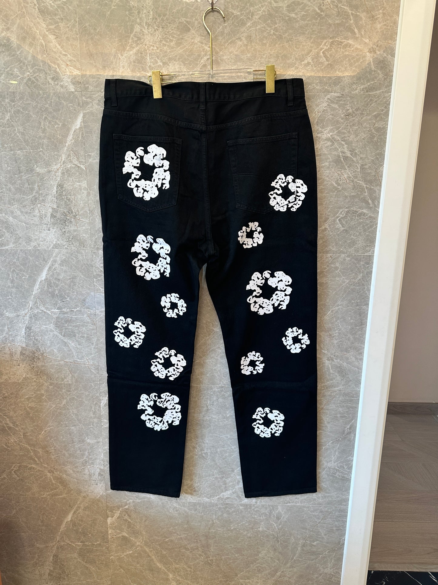 Denim Tears x Levi’s Cotton Wreath Calças de Ganga Pretas