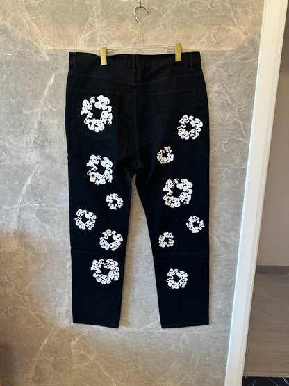 Denim Tears x Levi’s Cotton Wreath Calças de Ganga Pretas