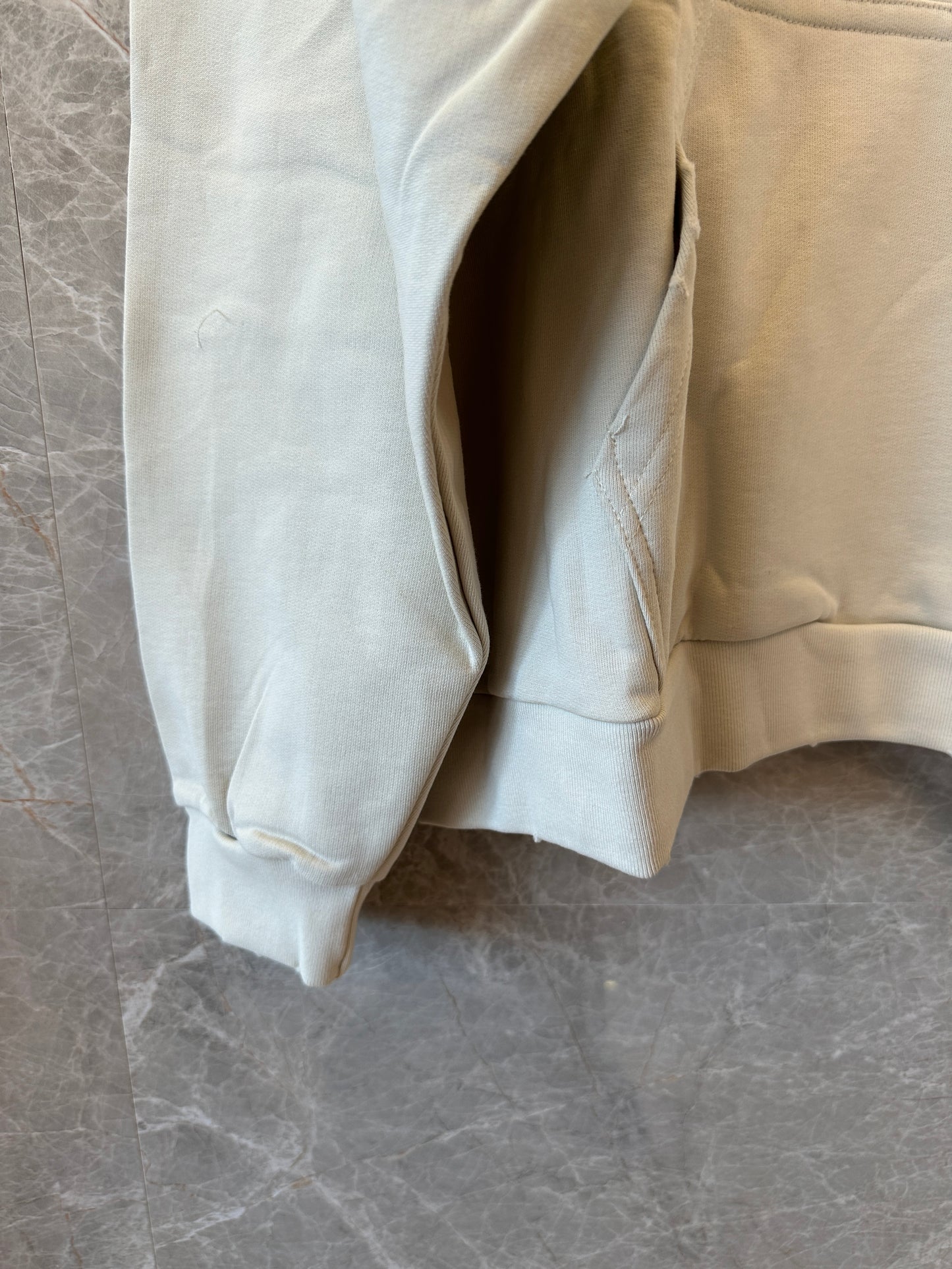 Balenciaga Oversized Logo Embroidered Hoodie in Light Gray
