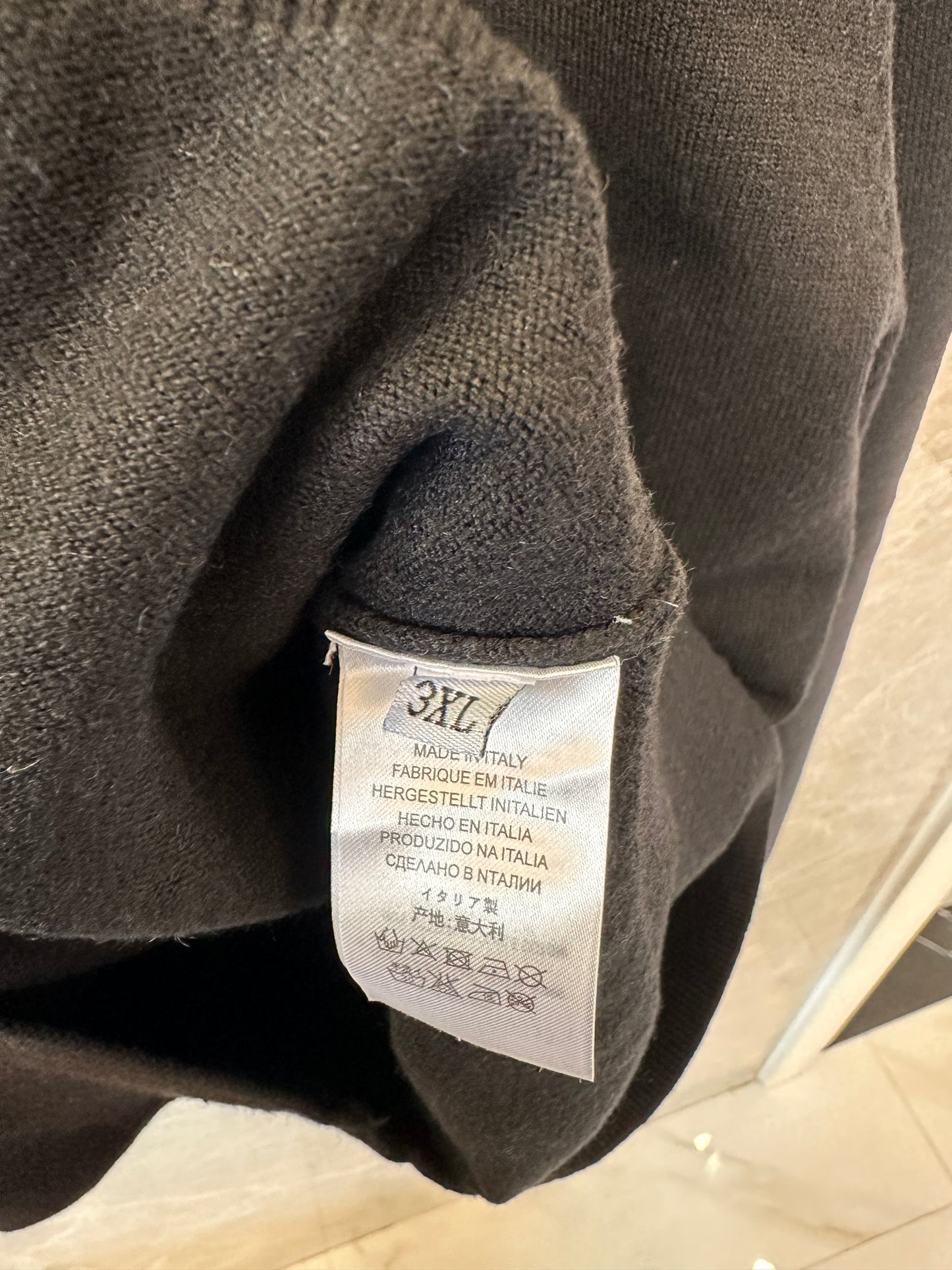 Moncler Classic Logo Print Black Knitted Sweater