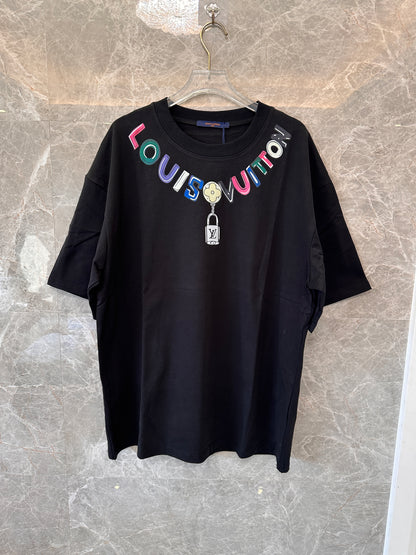 Louis Vuitton Men's Graphic Logo T-shirt - Black
