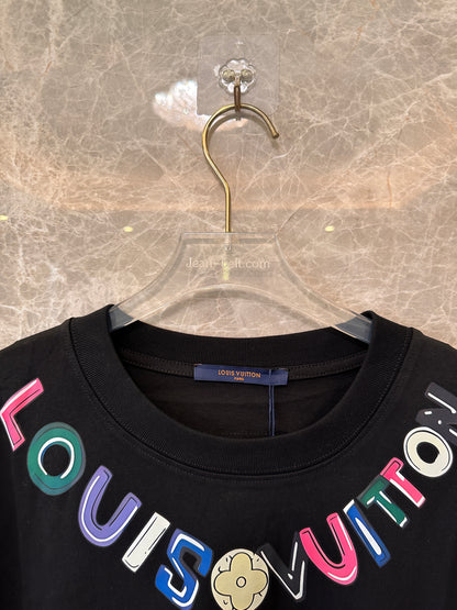 Louis Vuitton Men's Graphic Logo T-shirt - Black