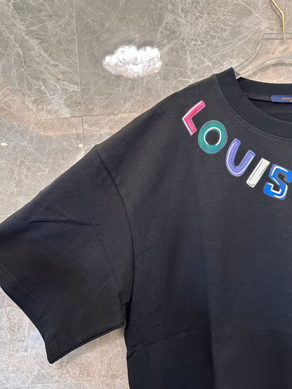 Louis Vuitton Men's Graphic Logo T-shirt - Black