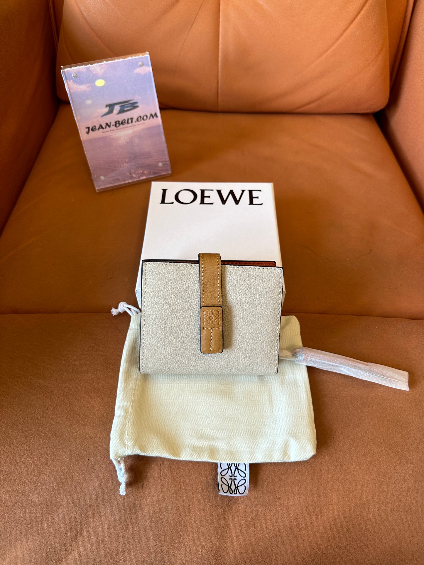 LOEWE Small Puzzle Compact Wallet in Pebbled Leather