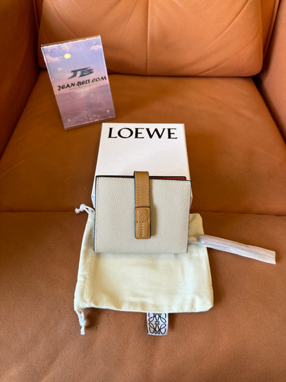 LOEWE Small Puzzle Compact Wallet in Pebbled Leather