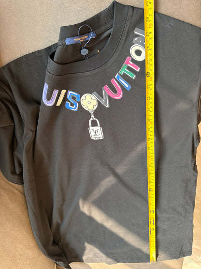 Louis Vuitton Men's Graphic Logo T-shirt - Black