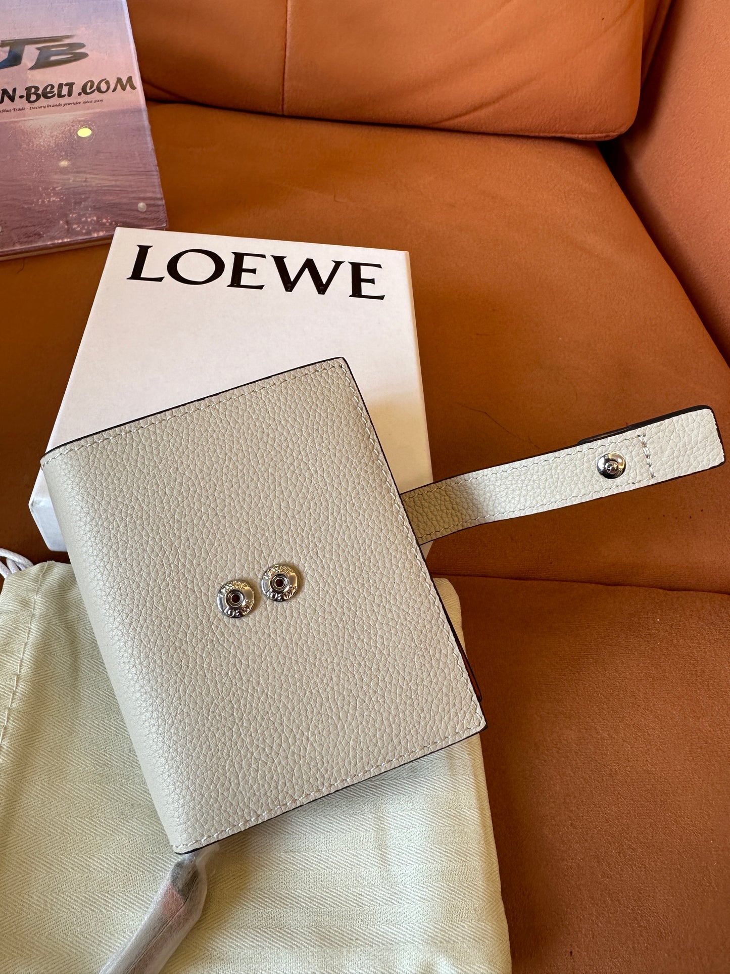 LOEWE Small Puzzle Compact Wallet in Pebbled Leather