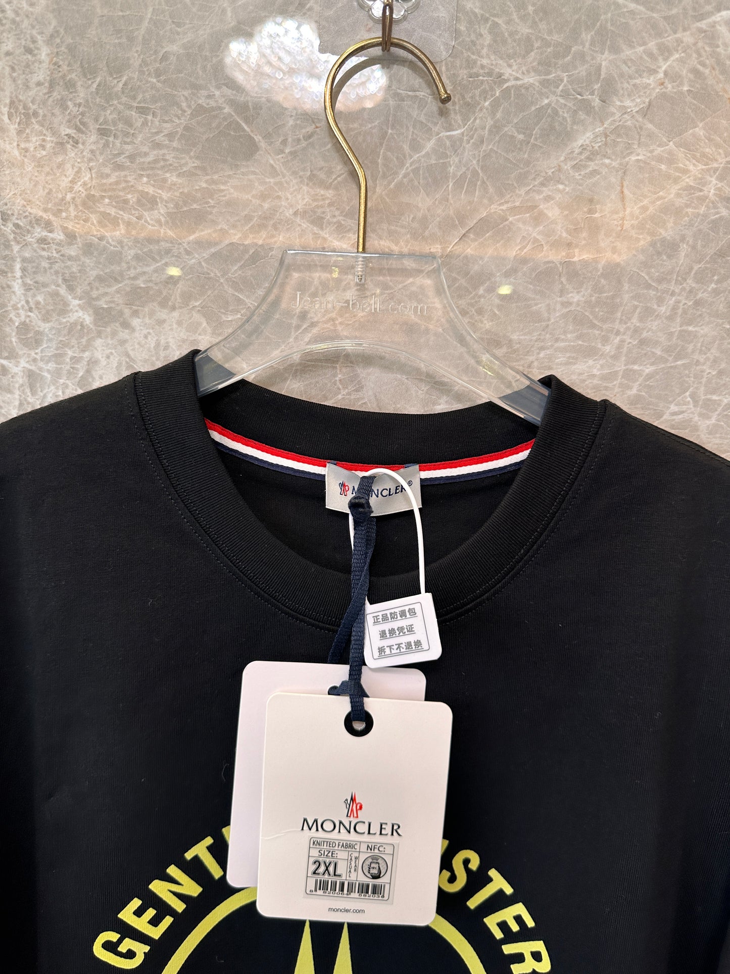 Moncler Gentlemen's Club Logo T-shirt - Black