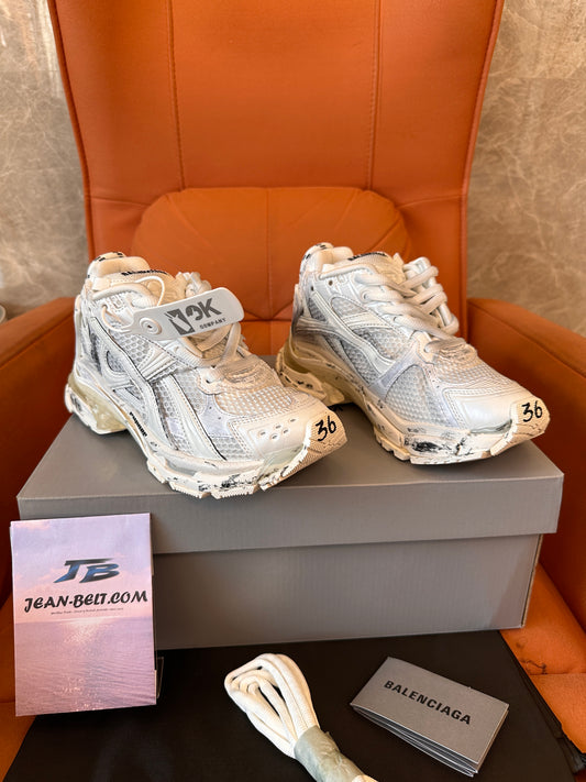 Balenciaga 3XL White Distressed Sneakers