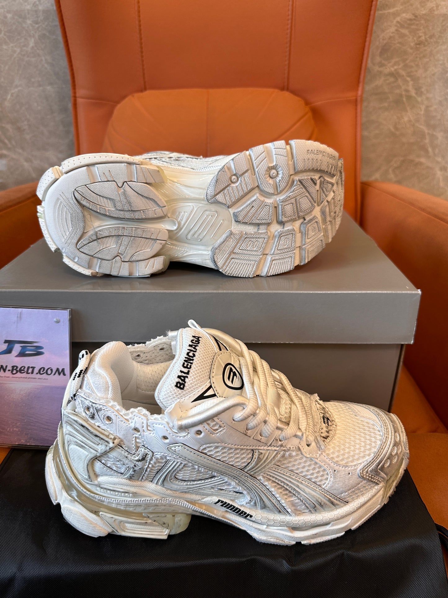 Balenciaga 3XL Distressed Sneakers – Futuristic Chunky Design