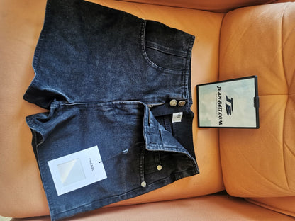 Chanel Classic High-Waisted Denim Shorts
