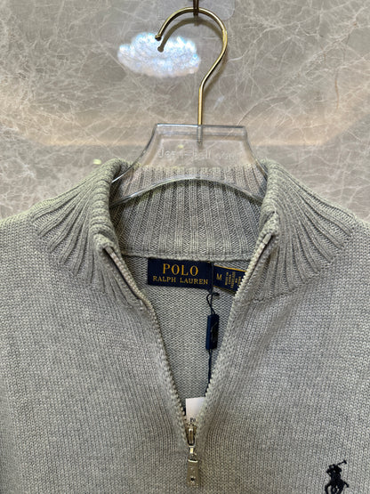 Polo Ralph Lauren Grey Half-Zip Sweater