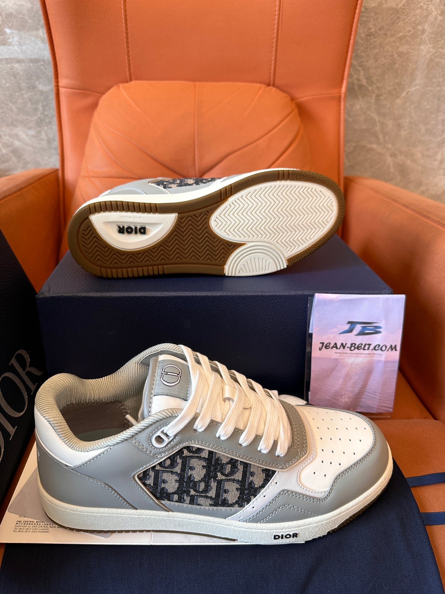 Dior Oblique Canvas and Leather Sneakers