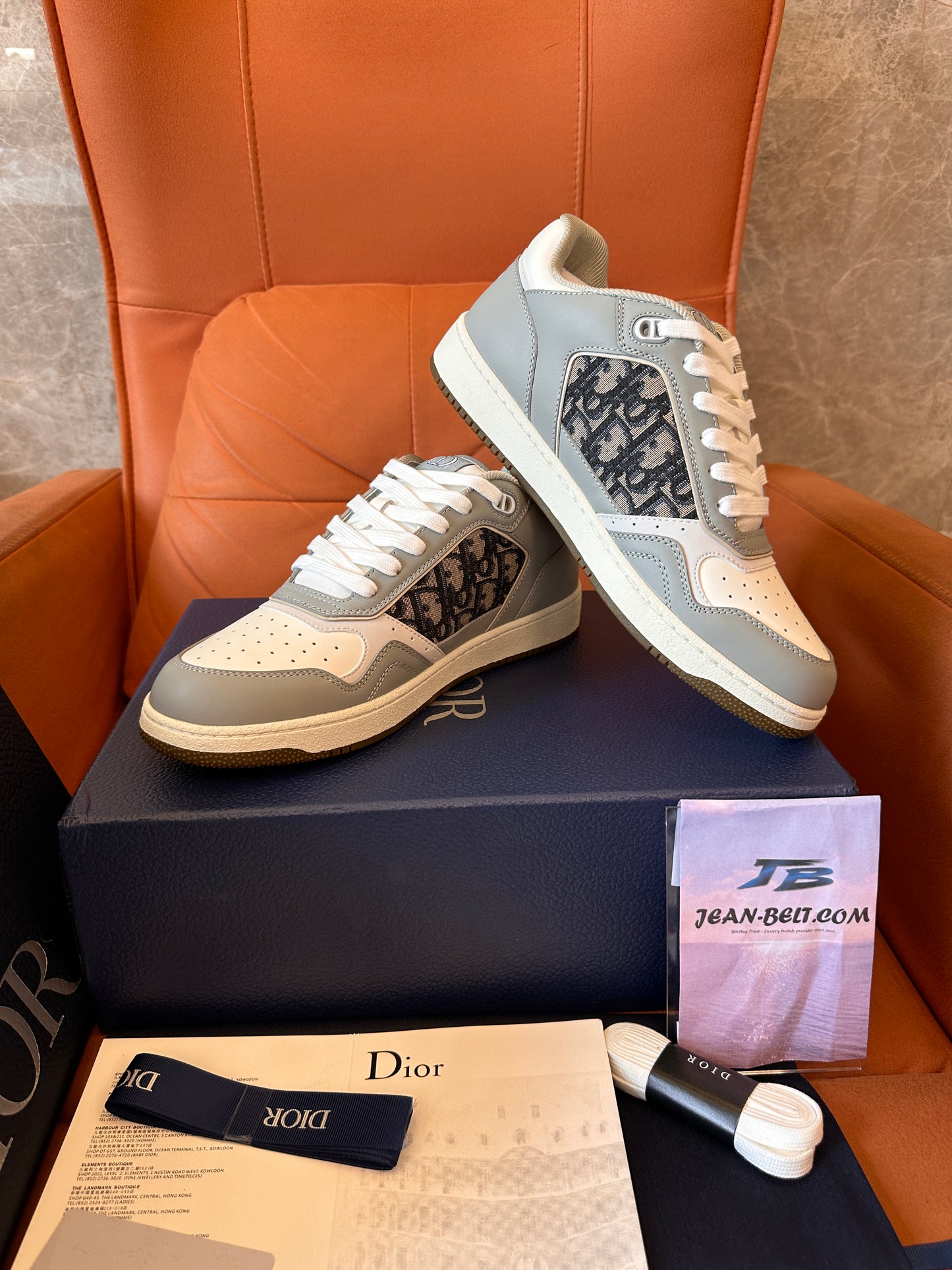 Dior Oblique Canvas and Leather Sneakers